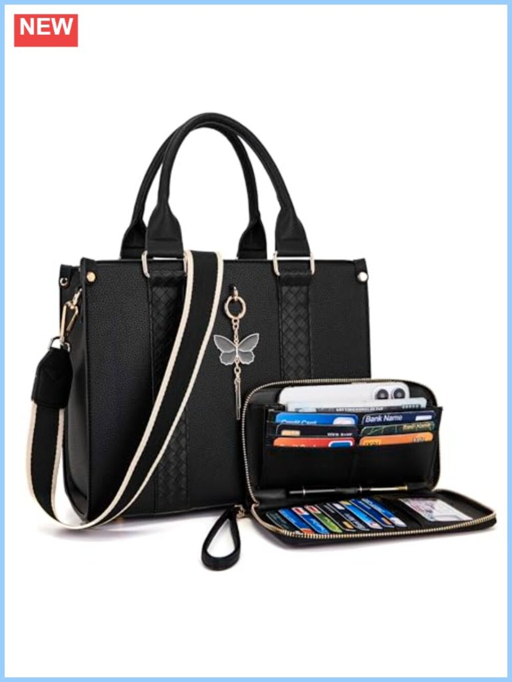 Satchel Purse and Wallet Set for Women Handbags Tote Bag